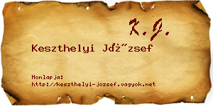 Keszthelyi József névjegykártya
