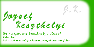 jozsef keszthelyi business card